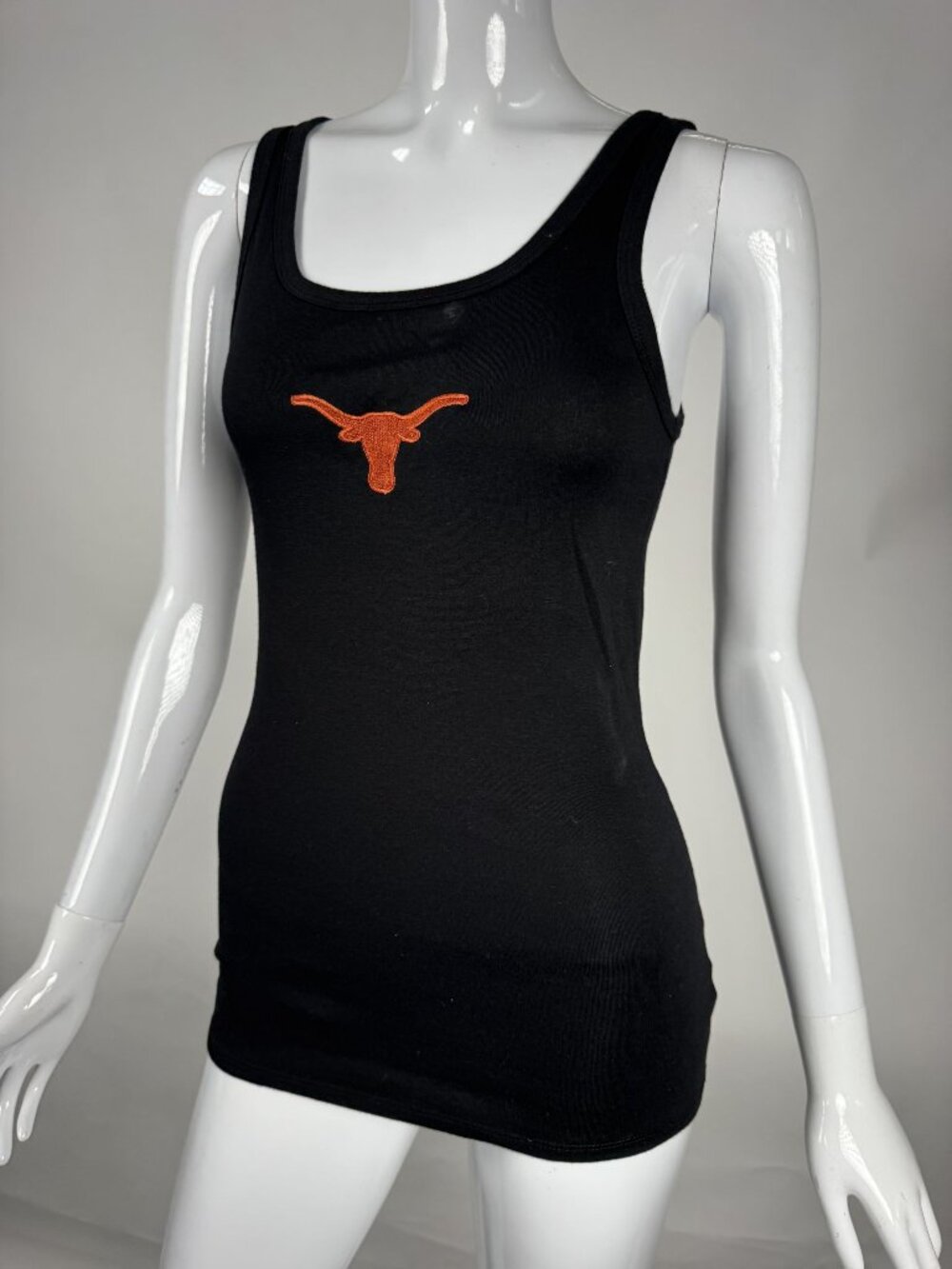 Texas Longhorns Womens Black Tank Top With Embroidered Logo Size S